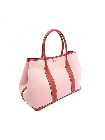 Hermès Hermes Garden Party PM Tote Bag Handbag Canvas Toile Officier Vache Country Women's Pink/Red (view 2)