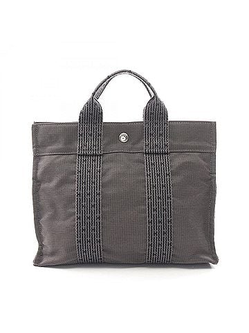 Hermès Hermes Herline PM Tote Bag Handbag Nylon Canvas Women's Gray (view 1)