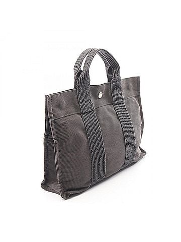 Hermès Hermes Herline PM Tote Bag Handbag Nylon Canvas Women's Gray (view 2)