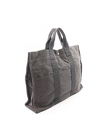 Hermès Hermes Herline MM Tote Bag/Handbag, Nylon Canvas, Men's/Women's, Gray (view 2)