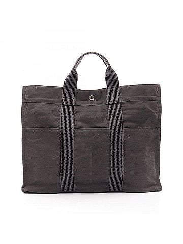 Hermès Hermes Herline MM Tote Bag/Handbag, Canvas/Nylon Canvas, Men's/Women's, Gray (view 1)