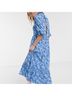 ASOS Floral Blue White Casual Dress Size 6 - photo 3