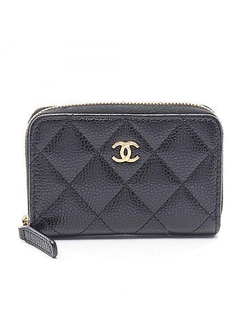 Chanel Chanel Classic Zip Coin Purse Matelassé Wallet - Purse, Caviar Skin (Grained Calfskin), Women's, Black (AP0216) (view 1)