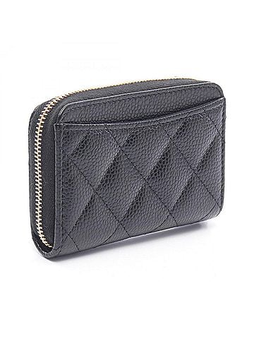 Chanel Chanel Classic Zip Coin Purse Matelassé Wallet - Purse, Caviar Skin (Grained Calfskin), Women's, Black (AP0216) (view 2)