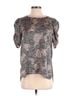 DR2 100% Polyester Gray Dr2 Short Sleeve Blouse Size M - photo 1