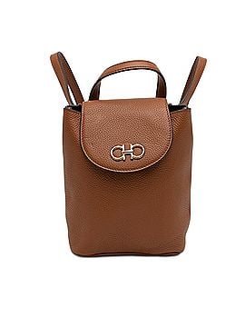 Salvatore Ferragamo Mini Leather Double Gancini Backpack (view 1)