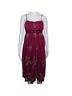 ECI 100% Polyester Floral Burgundy Cocktail Dress Size 8 - photo 1
