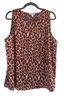 Nine West 100% Polyester 100% Polyester Animal Print Multi Color Sleeveless Top Size XL - photo 1