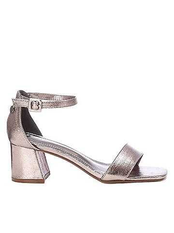 XTI Women's Heeled Metallic Sandals (view 1)