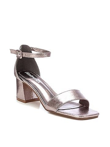 XTI Women's Heeled Metallic Sandals (view 2)