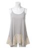 Umgee Silver Lace Flared Tank Top in Silver Size XL - photo 1
