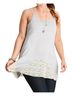 Umgee Silver Lace Flared Tank Top in Silver Size XL - photo 3