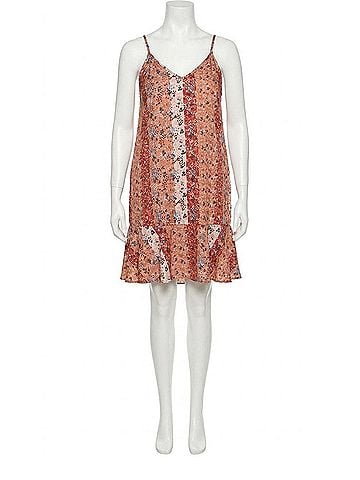 Umgee Floral Midi Dress in Salmon/Taupe (view 1)