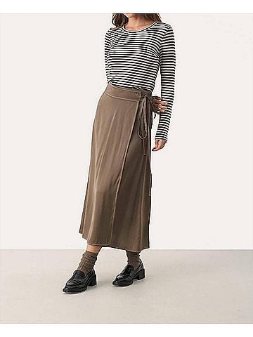 Part Two Lovelie Wrap Skirt in Walnut (view 2)