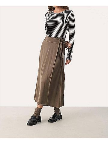 Part Two Lovelie Wrap Skirt in Walnut (view 2)