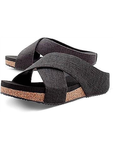Volatile Women's Ablette Linen Cross Sandals in Black (view 2)