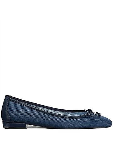 Stuart Weitzman Women's Arabella Ballet Flat in Navy (view 1)