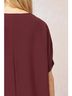 Entro Red Solid V-Neck Top in Burgundy Size XL - photo 6