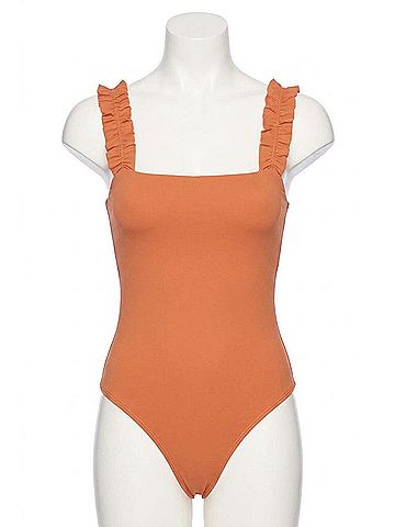 Susana Monaco Ruffle Strap Top in Umber (view 1)