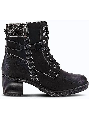 Spring Step Women's Hellewn Moto Boots in Black (view 1)