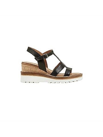 DNA Footwear Women's Leather Sandal in Black (view 1)