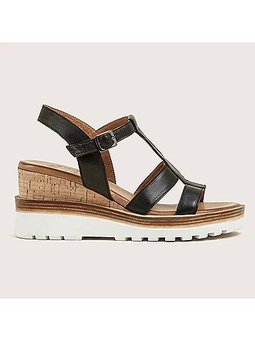 DNA Footwear Women's Leather Sandal in Black (view 2)