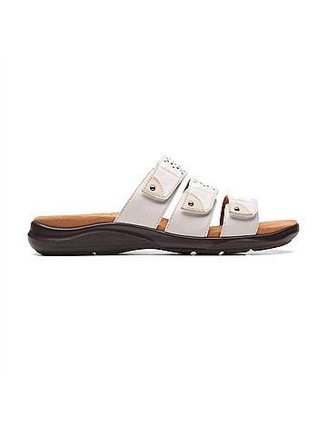 Clarks Women's Kitly Walk Sandals in White (view 1)