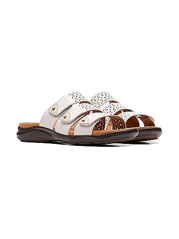 Clarks Women's Kitly Walk Sandals in White (view 2)