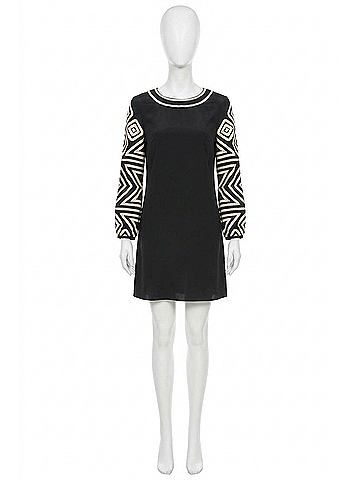 CK Bradley New York Delphina Mini Dress in Noir Blanc (view 1)