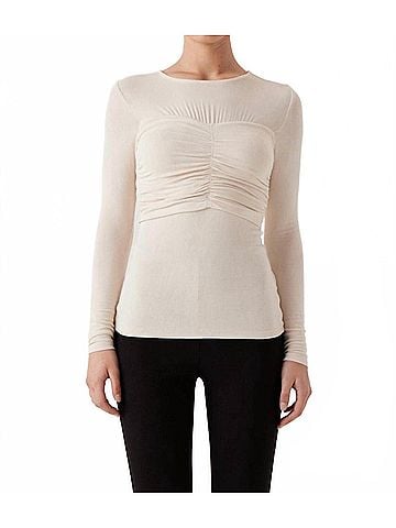 Sophie Rue Lynette Ruched Top in Ecru (view 2)