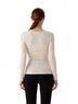 Sophie Rue Solid Brown Lynette Ruched Top in Ecru Size L - photo 3