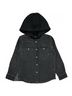 Tiny Whales Solid Black Kid's Coastline Shacket in Black Denim Size 5 - photo 1