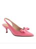 Andrea Pink Women's Slingback Bow Pumps Size 5 - photo 1