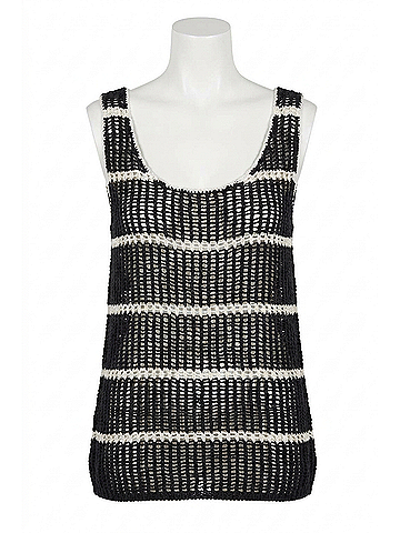 By Together Georgie Knit Tank Top in Black (view 1)
