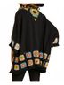 Umgee Black Crochet Patchwork Squares Kimono in Black Size XL - photo 6