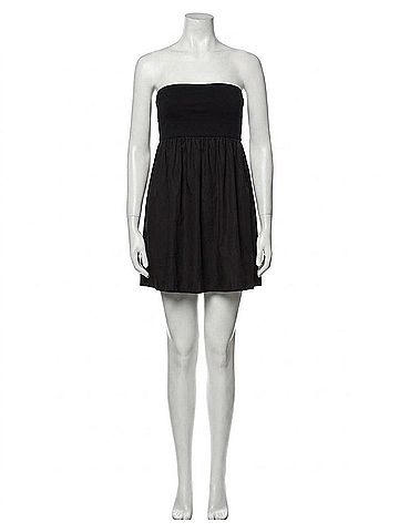 Susana Monaco Poplin Knit Mix Tube Mini Dress in Black (view 1)