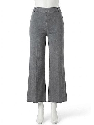 Lyssé Erin Hi Waist Wide Leg Pant in Antique Wash Charcoal (view 1)