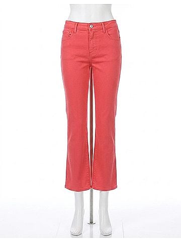 Kut from the Kloth High Rise Kelsey Ankle Pant in Strawberry (view 1)