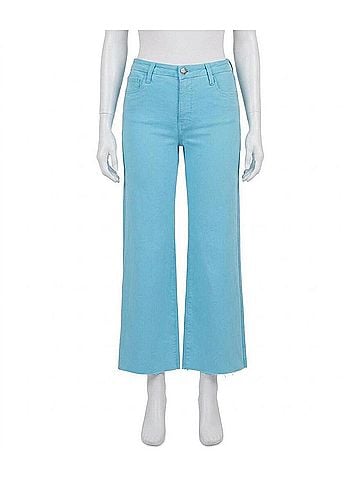 Kut from the Kloth Meg Fab Ab Crop Jeans in Capri Blue (view 1)