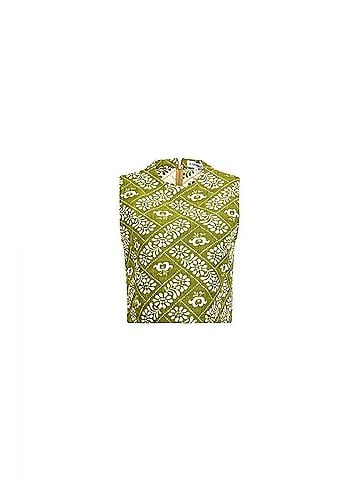 Hunter Bell Manning Top in Legacy Jacquard Olive (view 1)