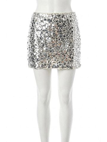 TCEC Sassy Little Sequin Skort in Silver (view 1)