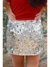 TCEC Silver Sassy Little Sequin Skort in Silver Size M - photo 3