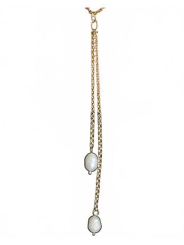 Mac and Me Women's Bella Pearl Lariat Necklace in Gold/Infinity (view 1)