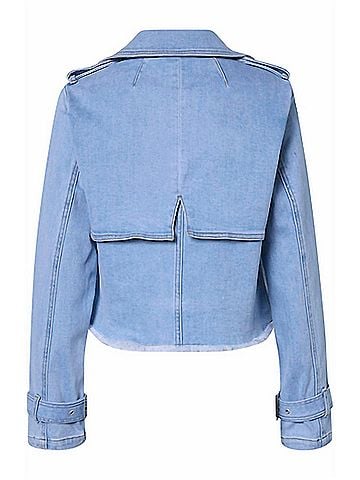 Kut from the Kloth Double Breast Denim Jacket in Light Blue Wash (view 2)