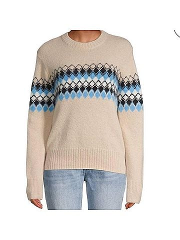 A.L.C. Women's Nathan Diamond Knit Sweater in Beige (view 2)