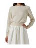Astr Solid White Kiran Sweater in Ivory Size L - photo 2