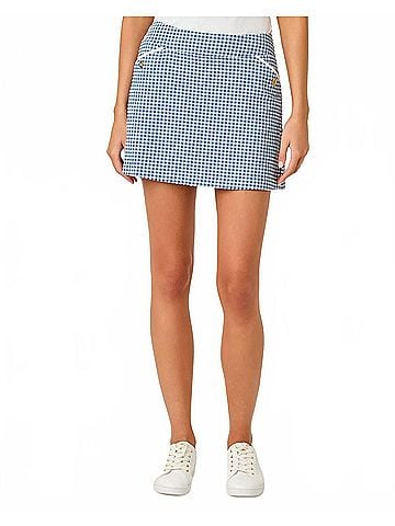 Lilly Pulitzer Upf 50+ Luxletic Thera Skort in Starlight Navy Mini Performance Gingham (view 2)