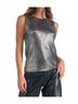 Elan Silver Raz Top in Silver Size XS - photo 2