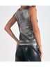 Elan Silver Raz Top in Silver Size XS - photo 3