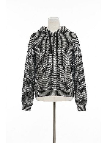 Elan Metallic Hoodie in Silver (view 1)